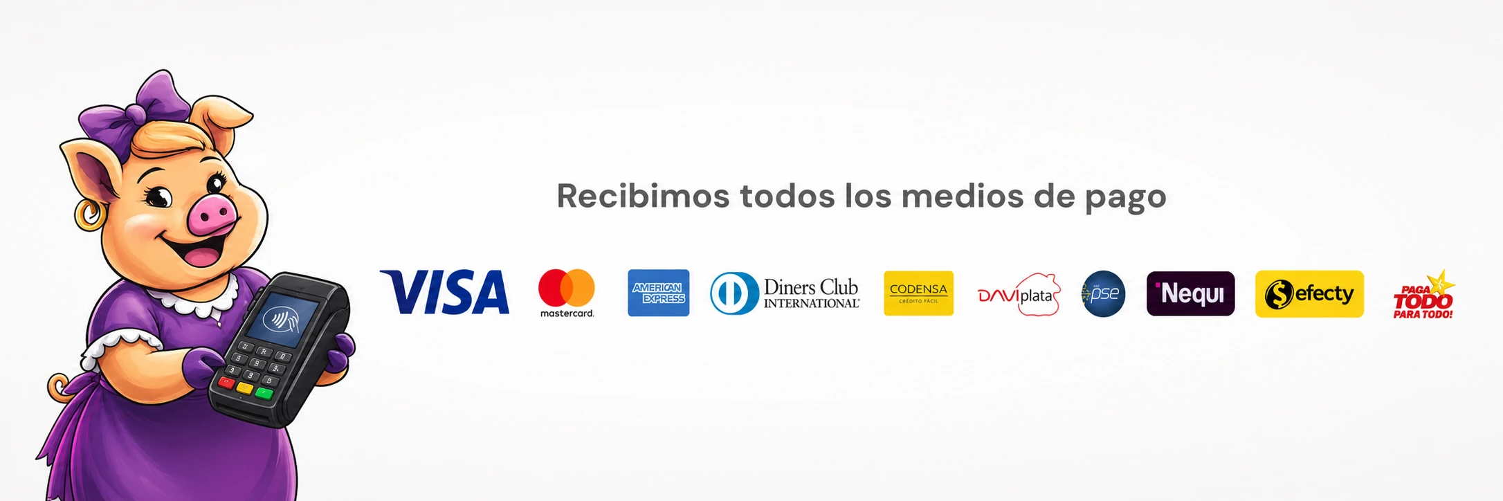 Recibimos todos los medios de pago
